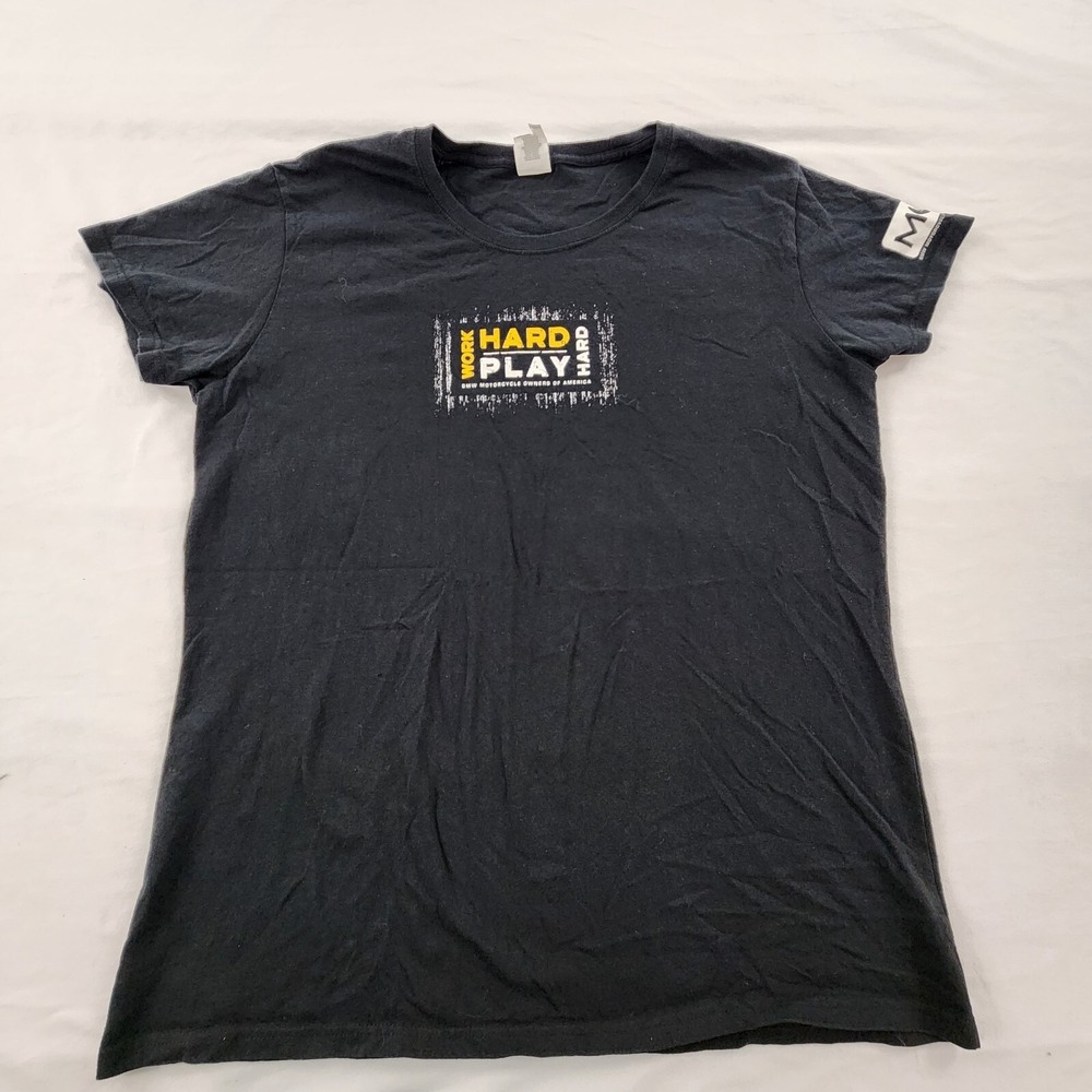 BMW Motorcycle Owners of American Black Short Sleeve T-Shirt Women's XL